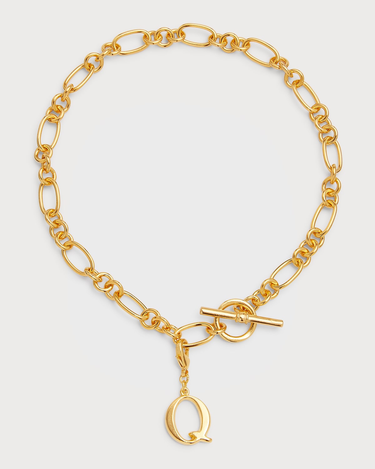 Ben-amun Link Brass Chain Necklace With Initial Charm