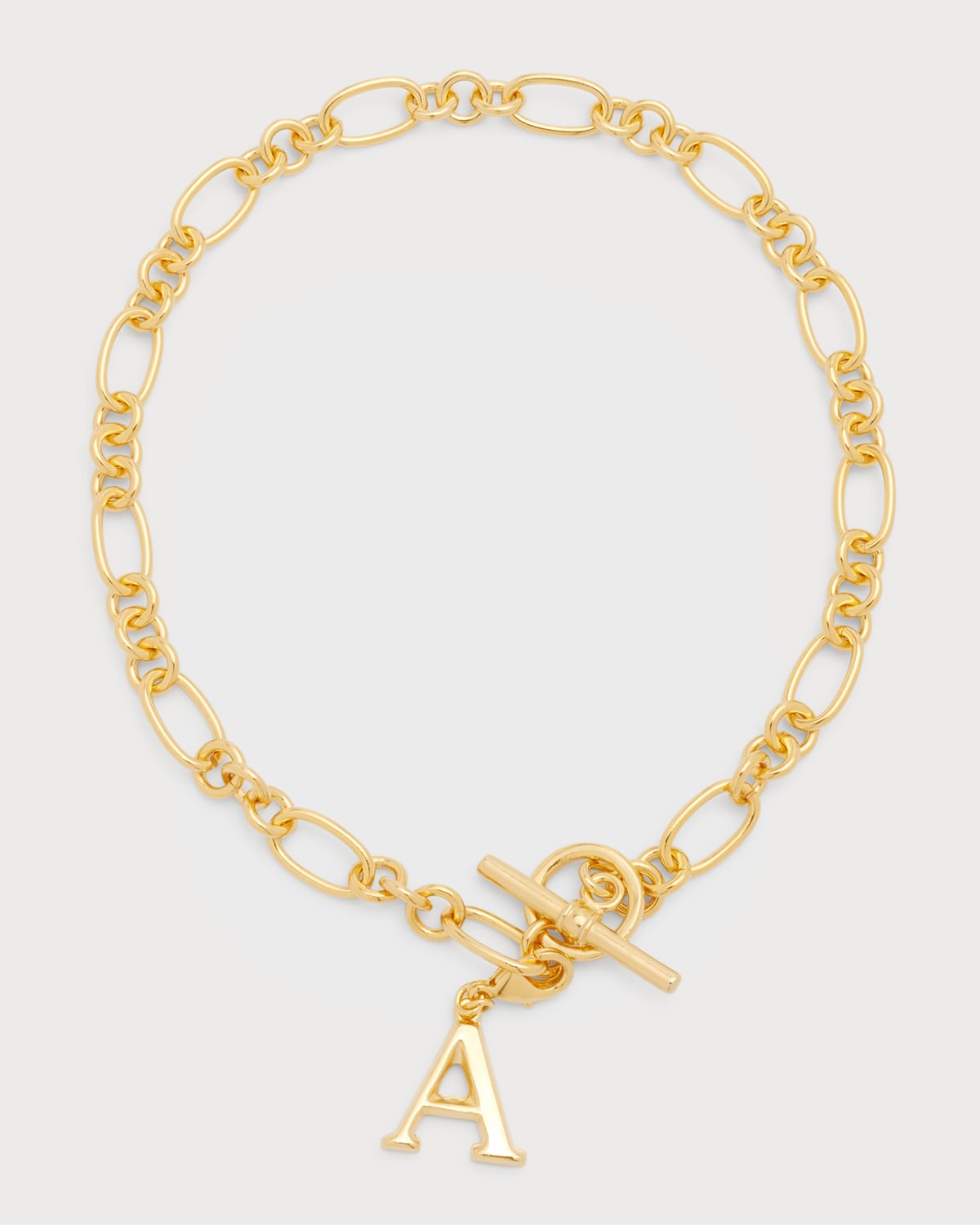 Ben-amun Link Brass Chain Necklace With Initial Charm In A