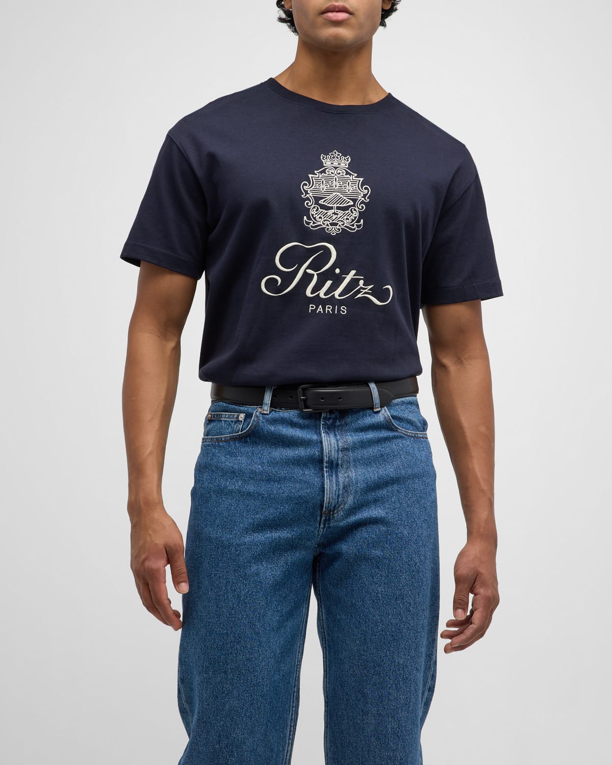 Frame Men's Bordeaux Crest T-shirt In Navy