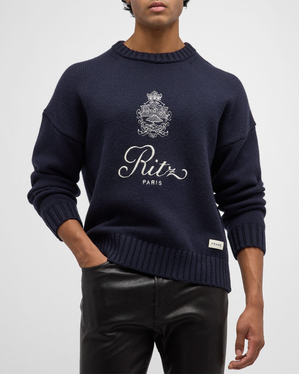 Men's Cashmere Crest Sweater