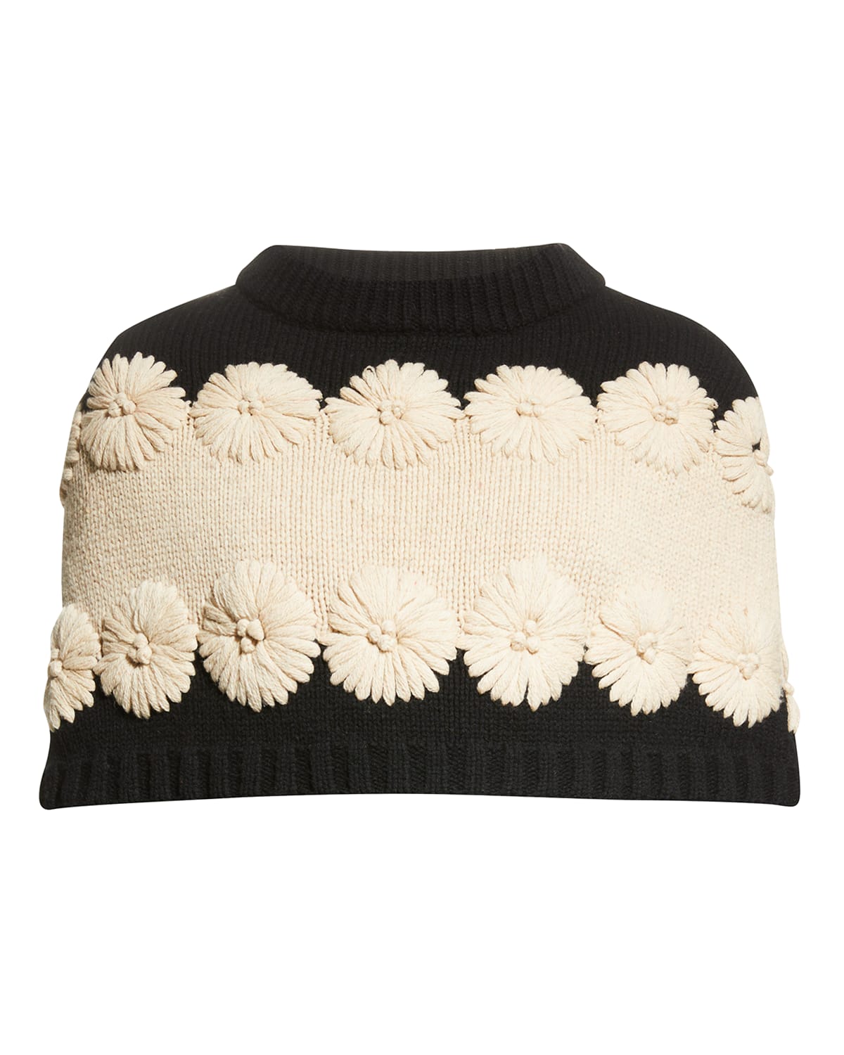 FRANCES VALENTINE EMMA FLORAL-EMBROIDERED CAPE SHRUG