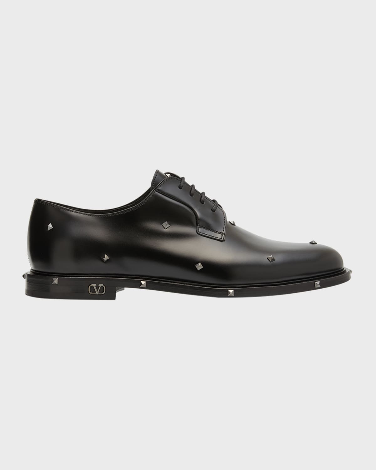 Valentino Aristopunk Plain Toe Derby In Black