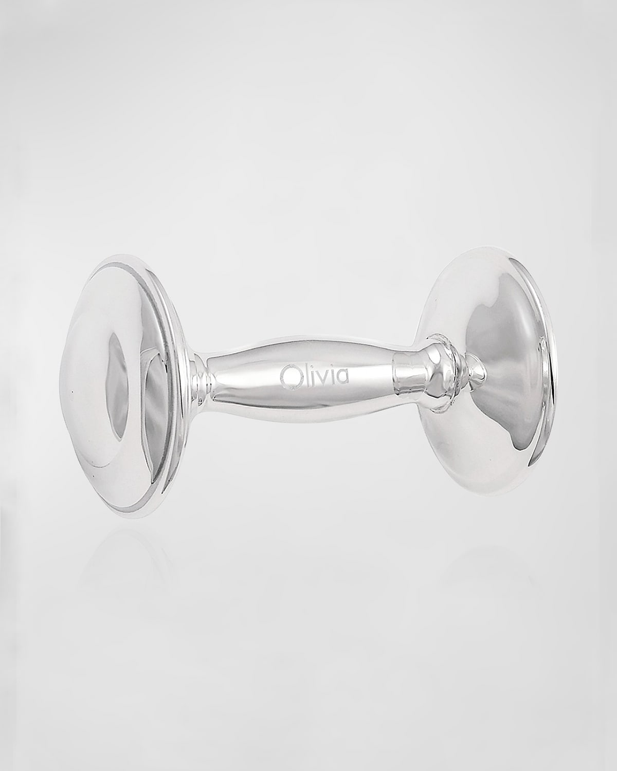 Cunill America Personalized Rattle Sterling Silver Barbell