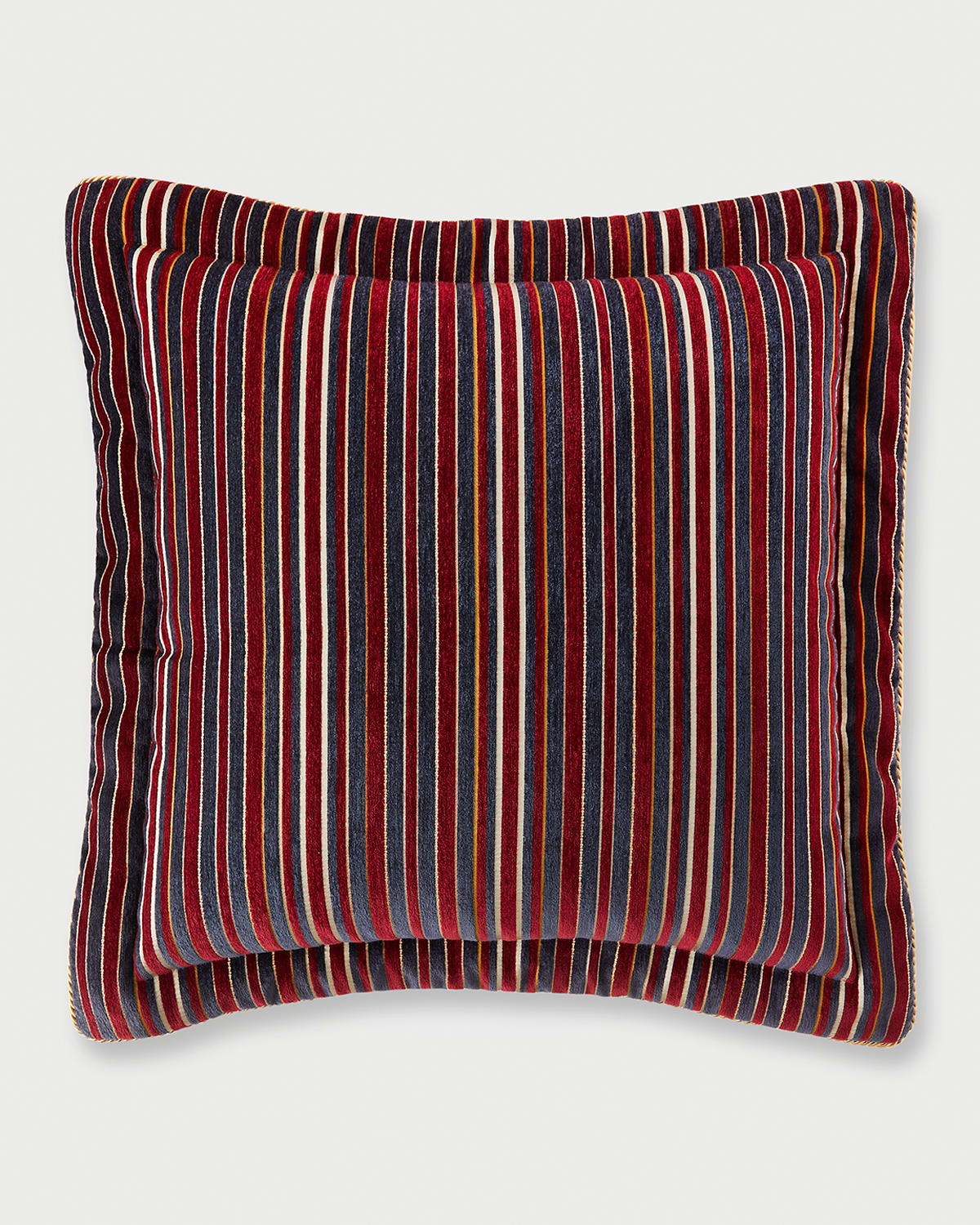 Austin Horn Collection Cantori Striped European Sham In Burgundy