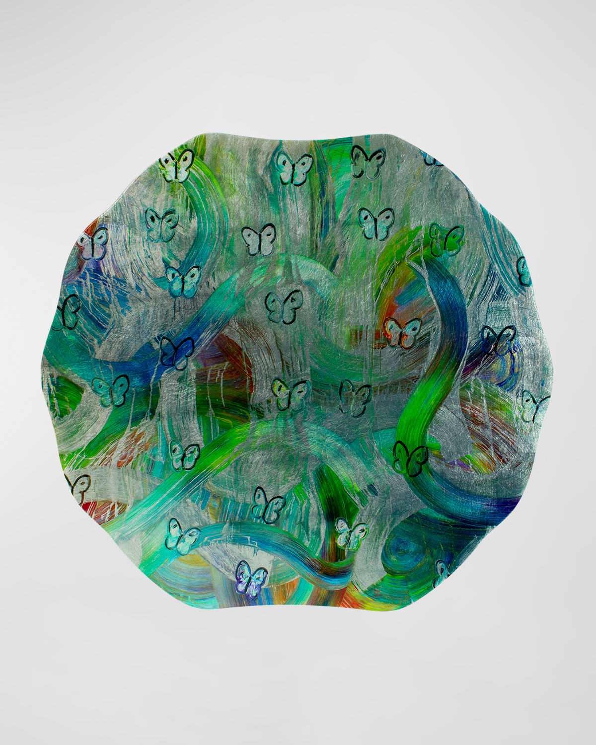 Hunt Slonem Belle Terre Butterflies Placemat - 15" In Multi