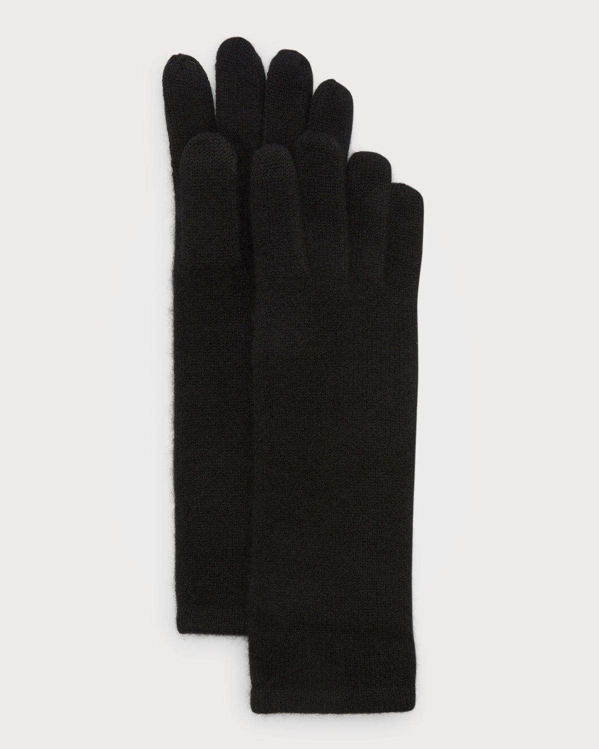 Mid-Length Cashmere Jersey Knit Gloves