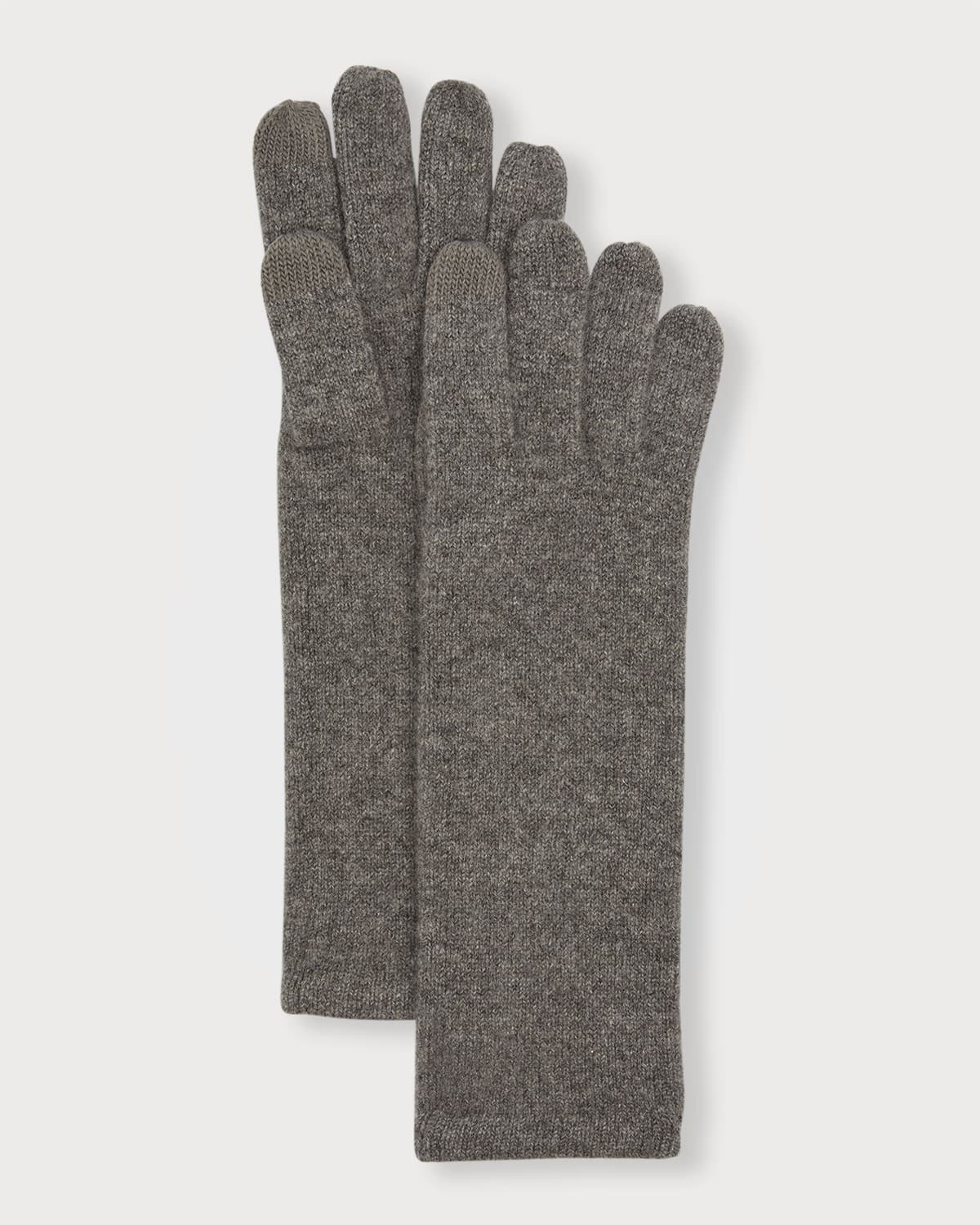 Mid-Length Cashmere Jersey Knit Gloves
