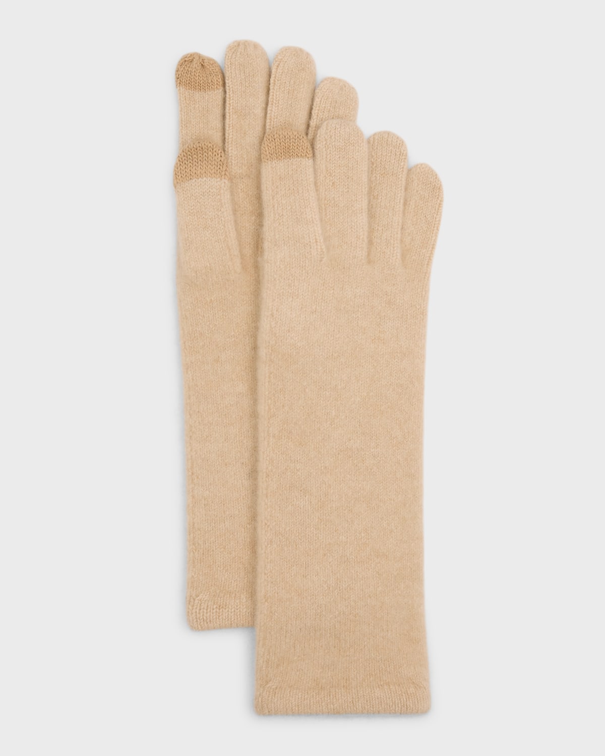 Mid-Length Cashmere Jersey Knit Gloves