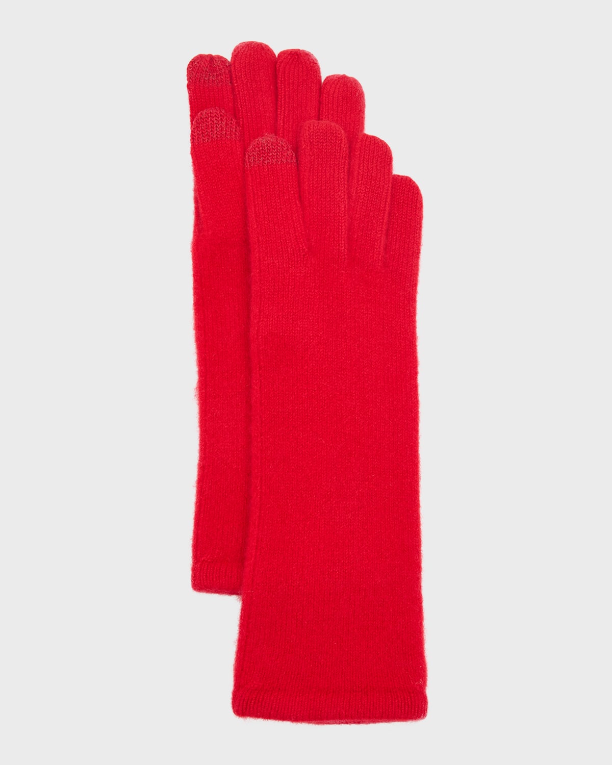 Mid-Length Cashmere Jersey Knit Gloves