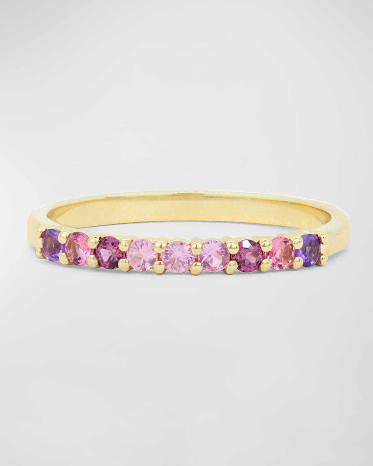 Amethyst and Sapphire Stack Band