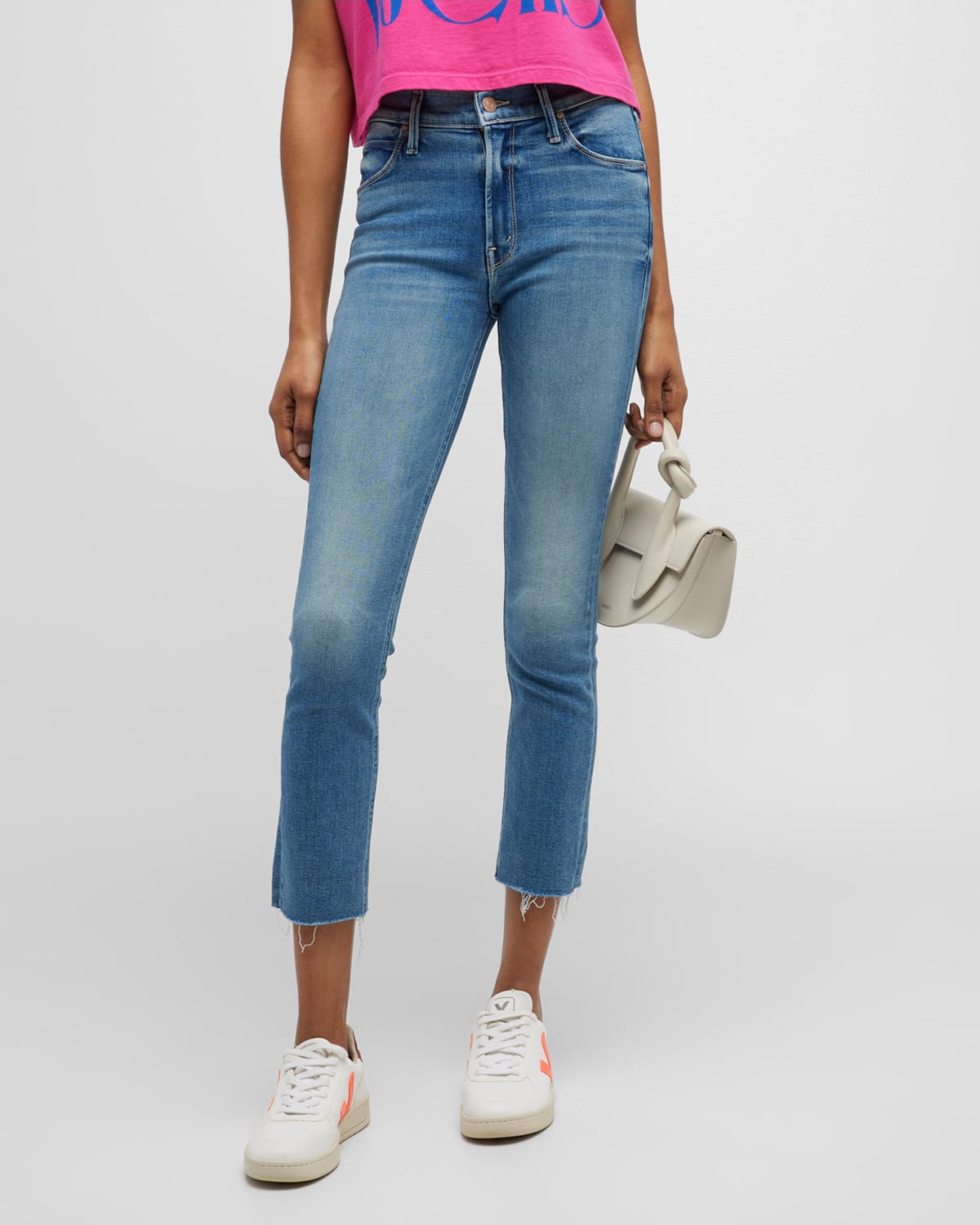 The Dazzler Ankle Fray Cropped Straight Jeans