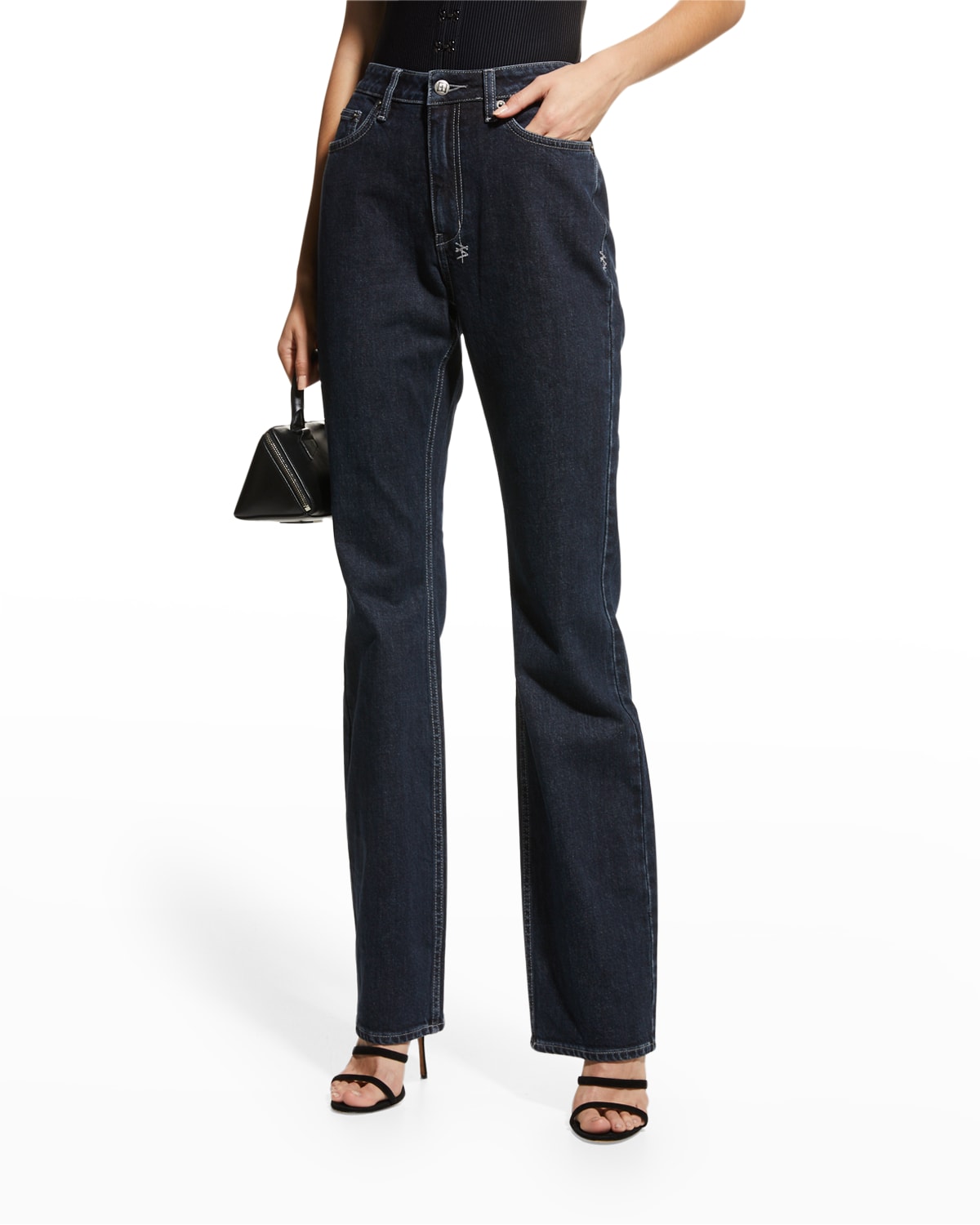 Soho Obscura Topstitched Bootcut Jeans