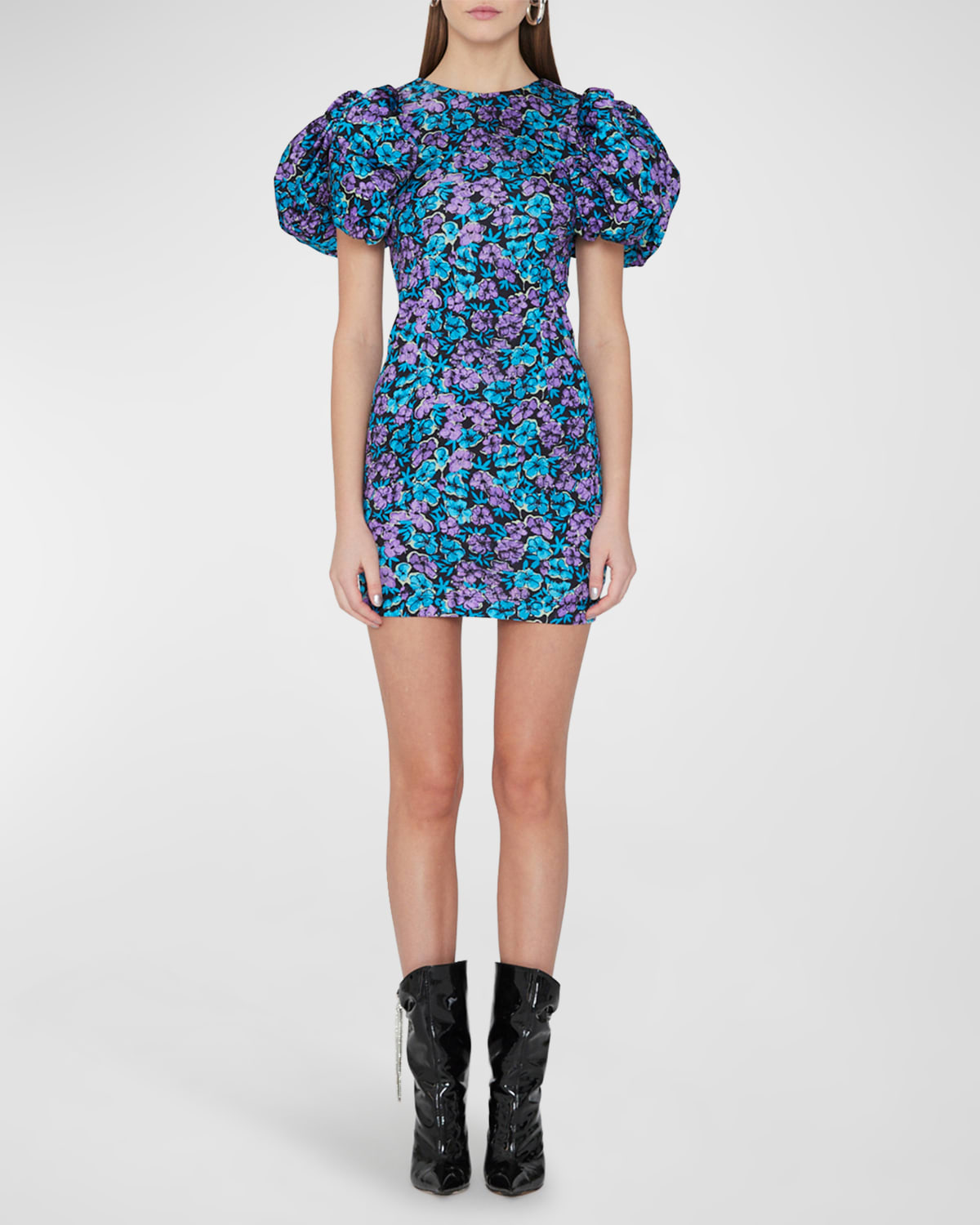Rotate Birger Christensen Rotate Dress In Hyacinth Comb