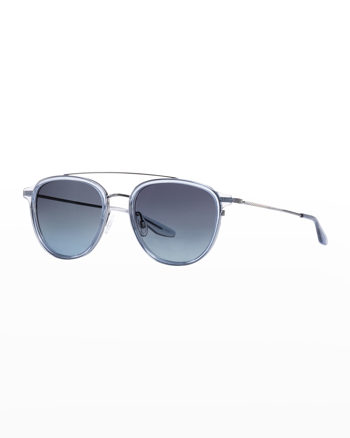 Barton Perreira Men's Courtier Double-Bridge Aviator Sunglasses