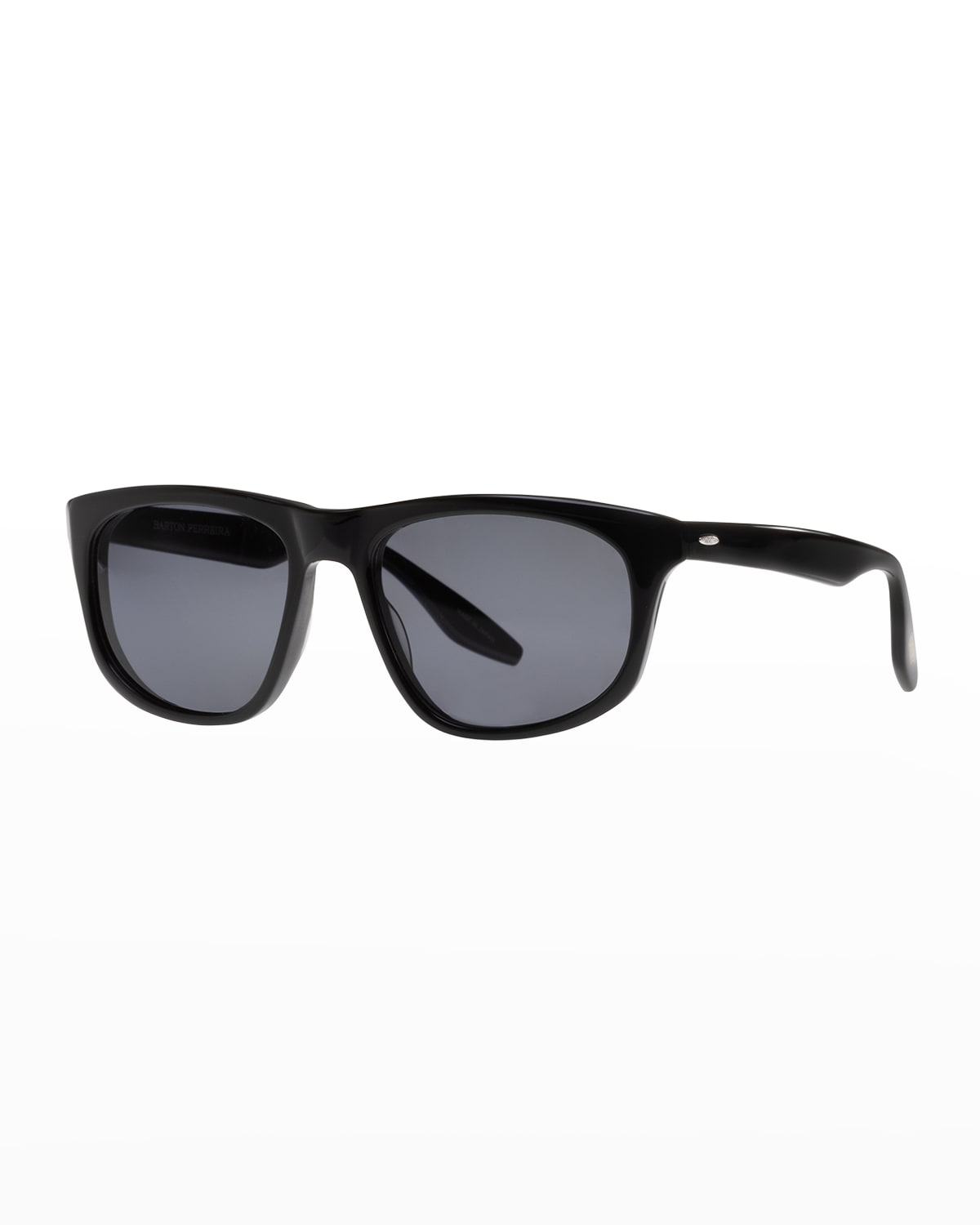Barton Perreira Men's Goldfinger Rectangle Sunglasses In Black