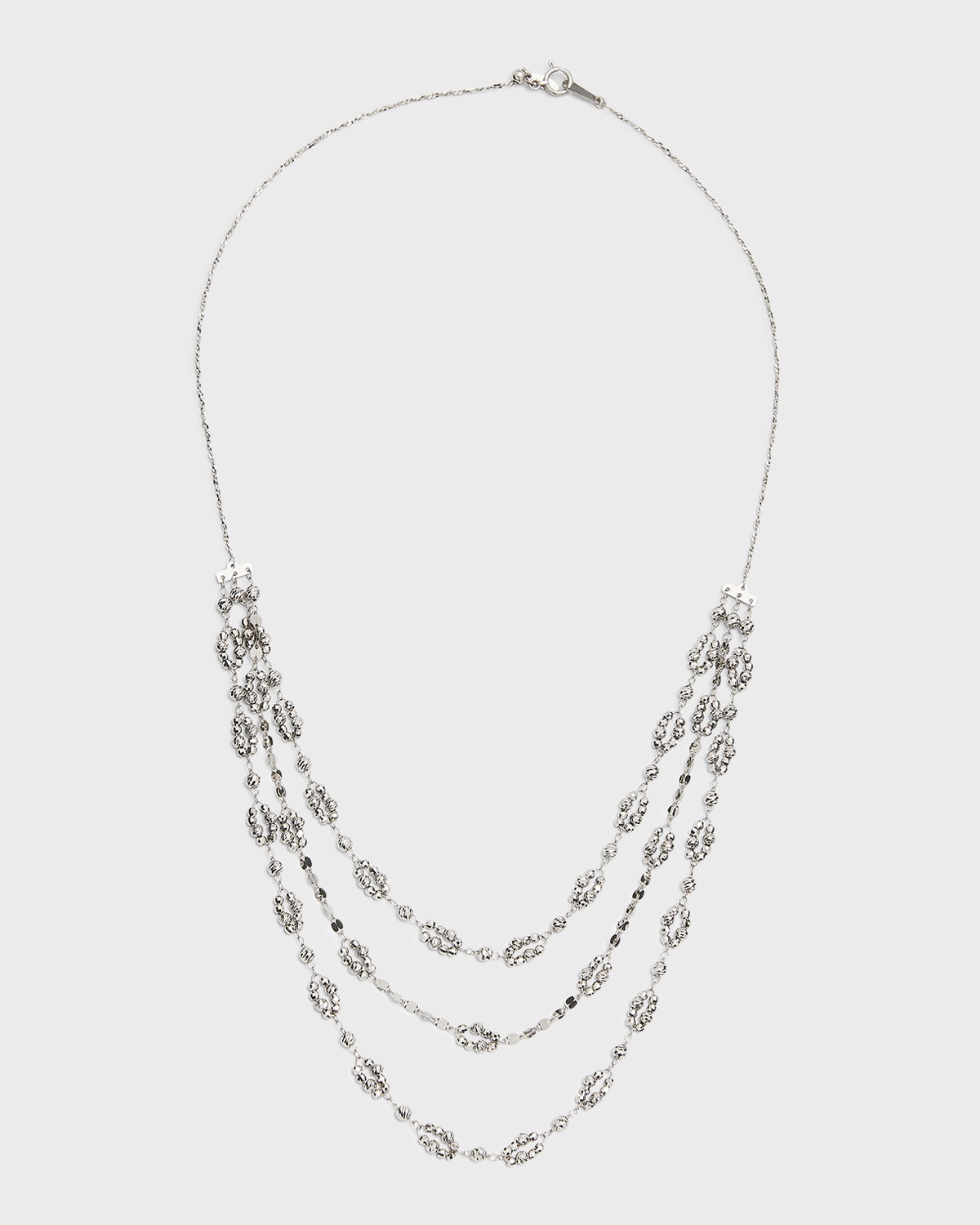 Platinum Triple Jill Necklace