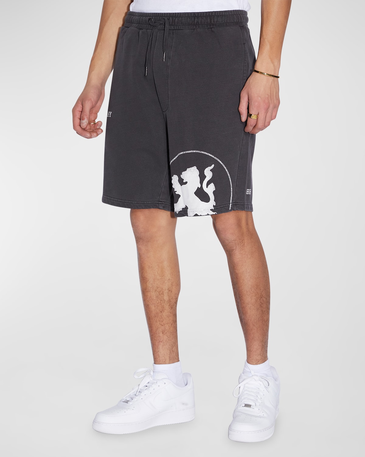 Men's Lion Track Faded Sweat Shorts