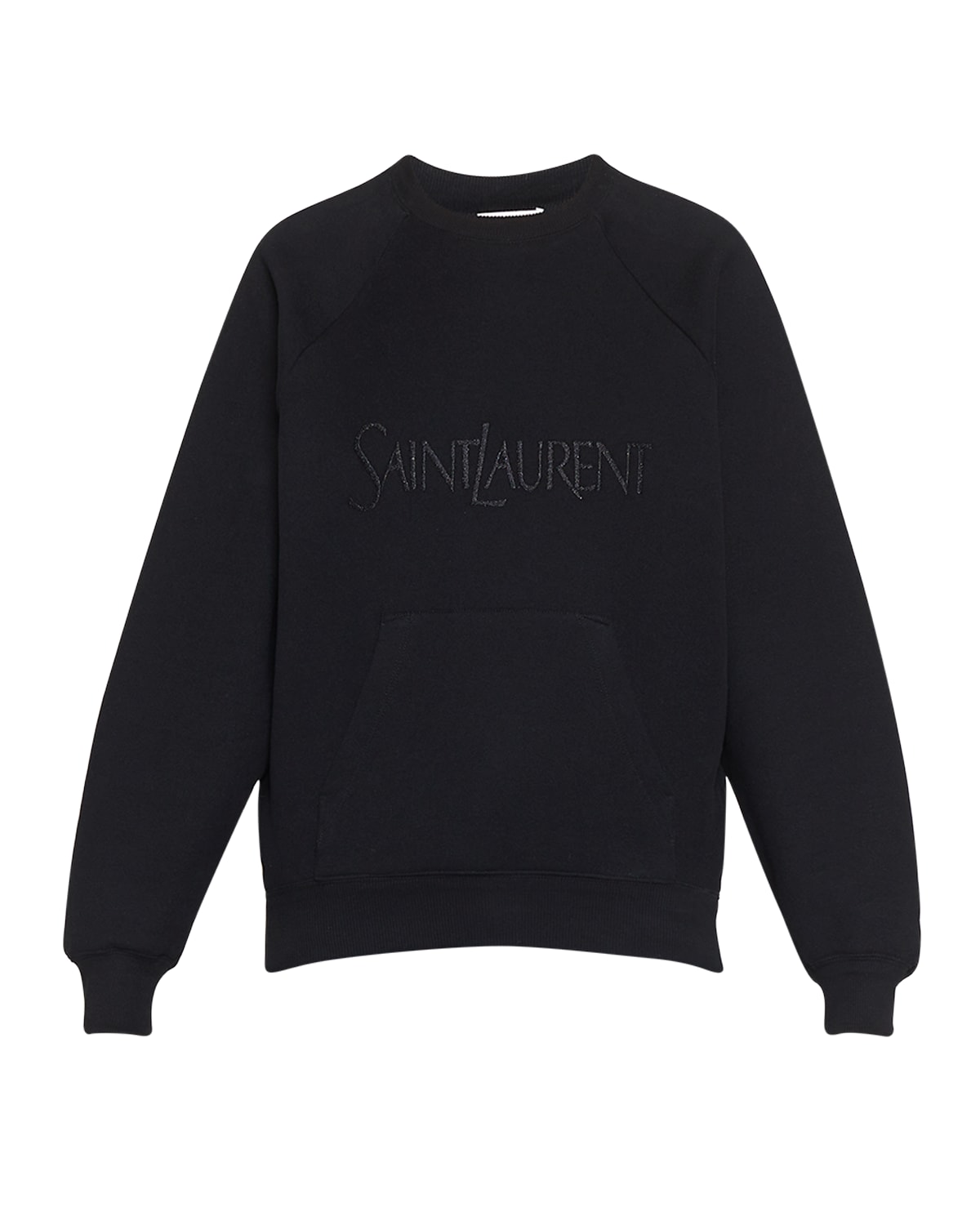 Saint Laurent Logo Sweatshirt In Black