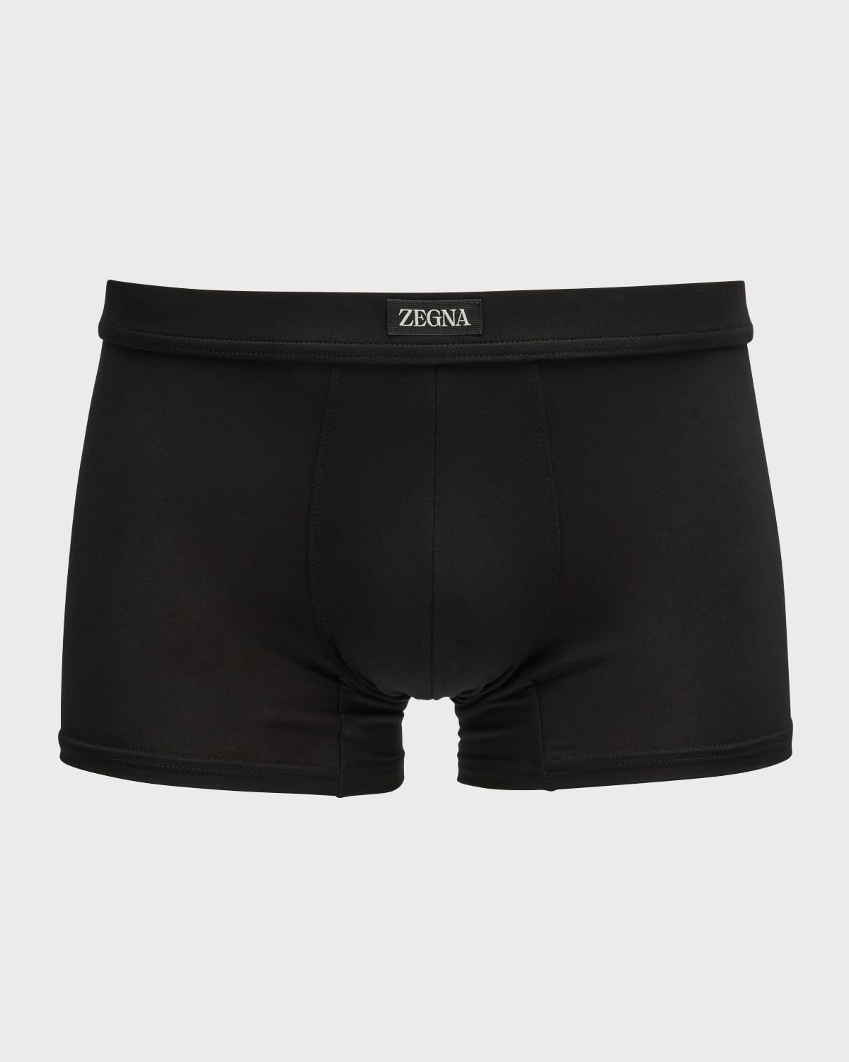 Zegna Men's Micromodal Boxer Trunks In Black