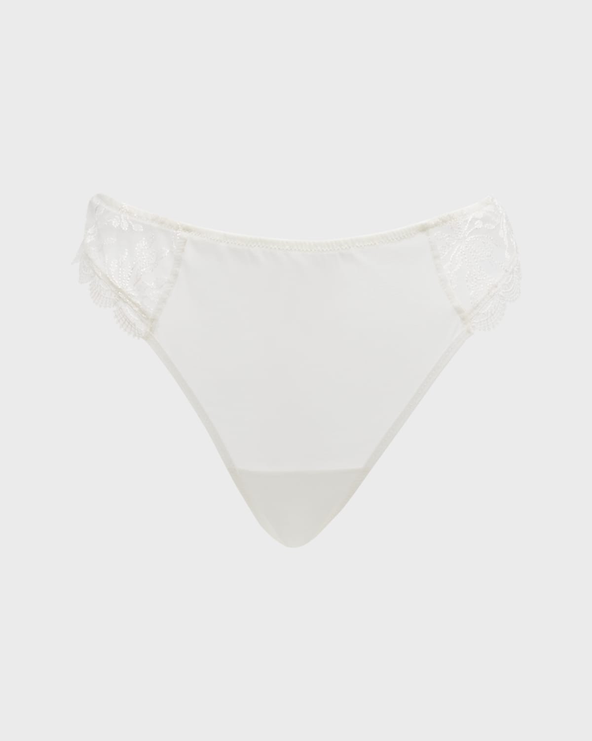 Simone Perele Singuliere Embroidered Tulle Tanga In Natural