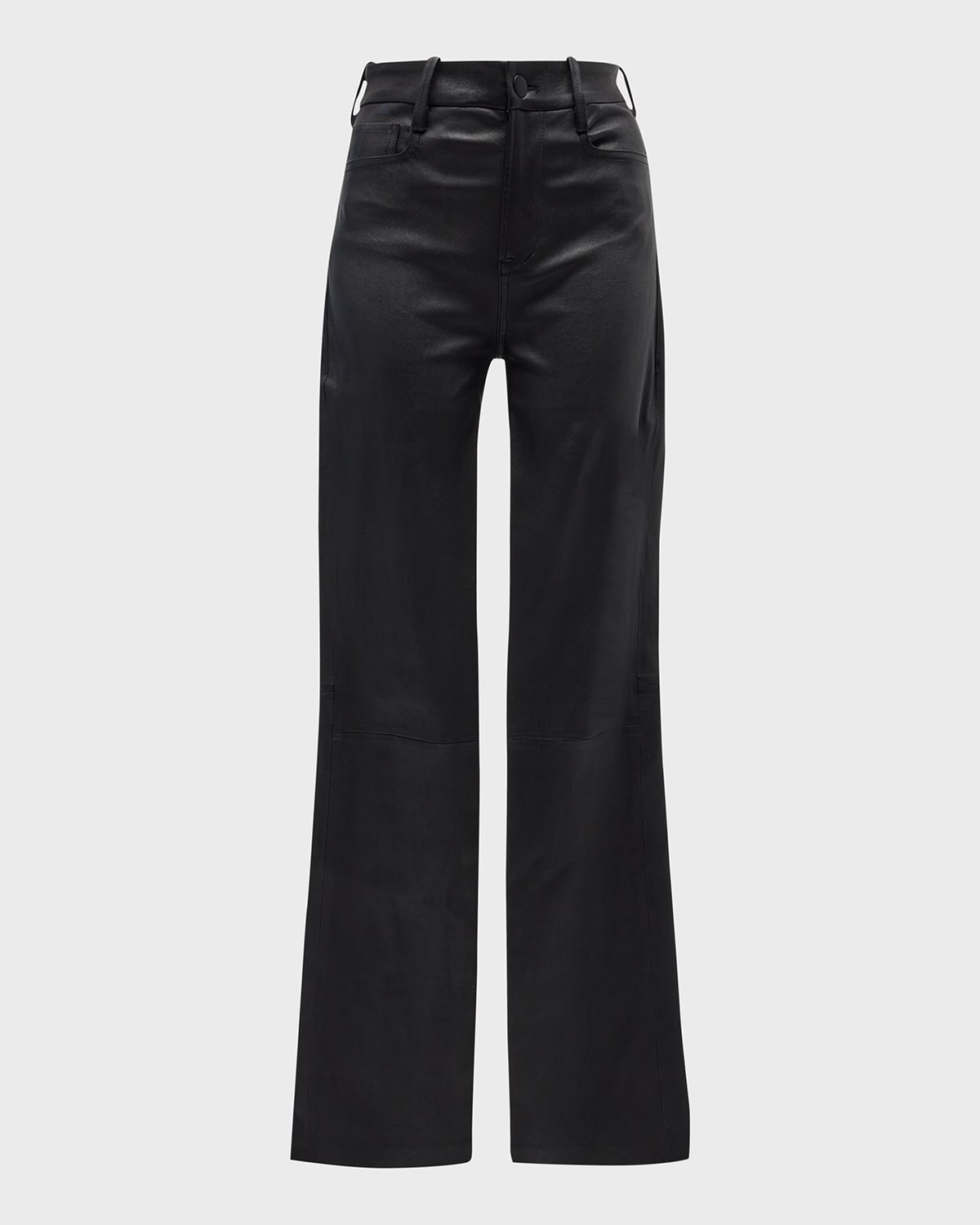 Bootcut Stretch Leather Pants