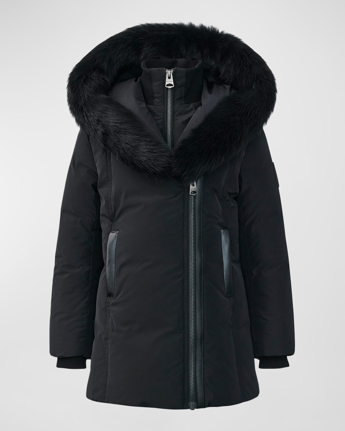 MACKAGE GIRL'S RECYCLED DOWN COAT W/ SIGNATURE MACKAGE COLLAR