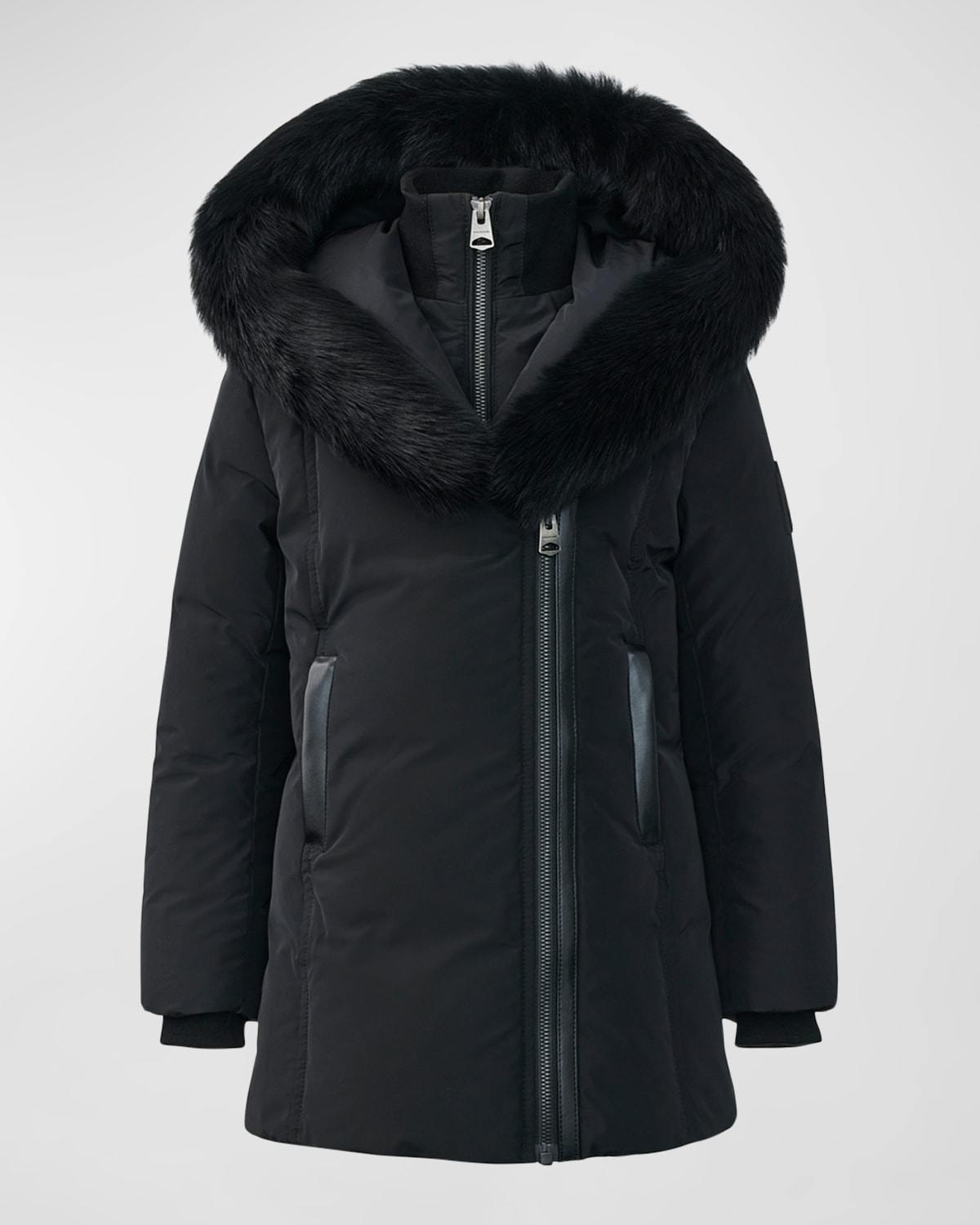 Black mackage with black fur cheap