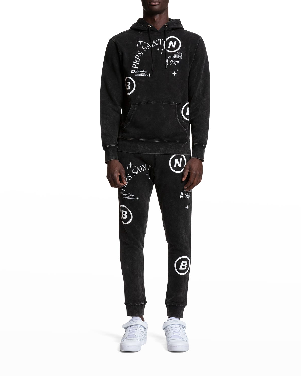 PRPS MEN'S LOGO-PRINT HOODIE
