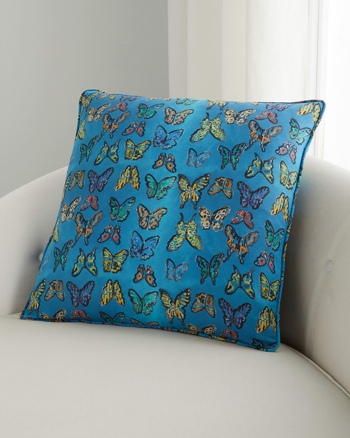 Shop Hunt Slonem Butterfly Cotton Pillow In Multi