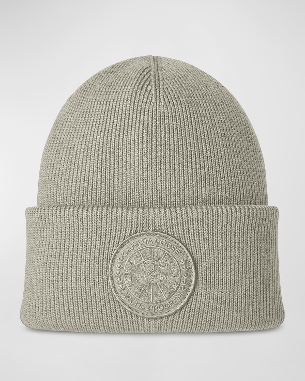 Shop Canada Goose Arctic Toque Wool Knit Beanie In Limestone