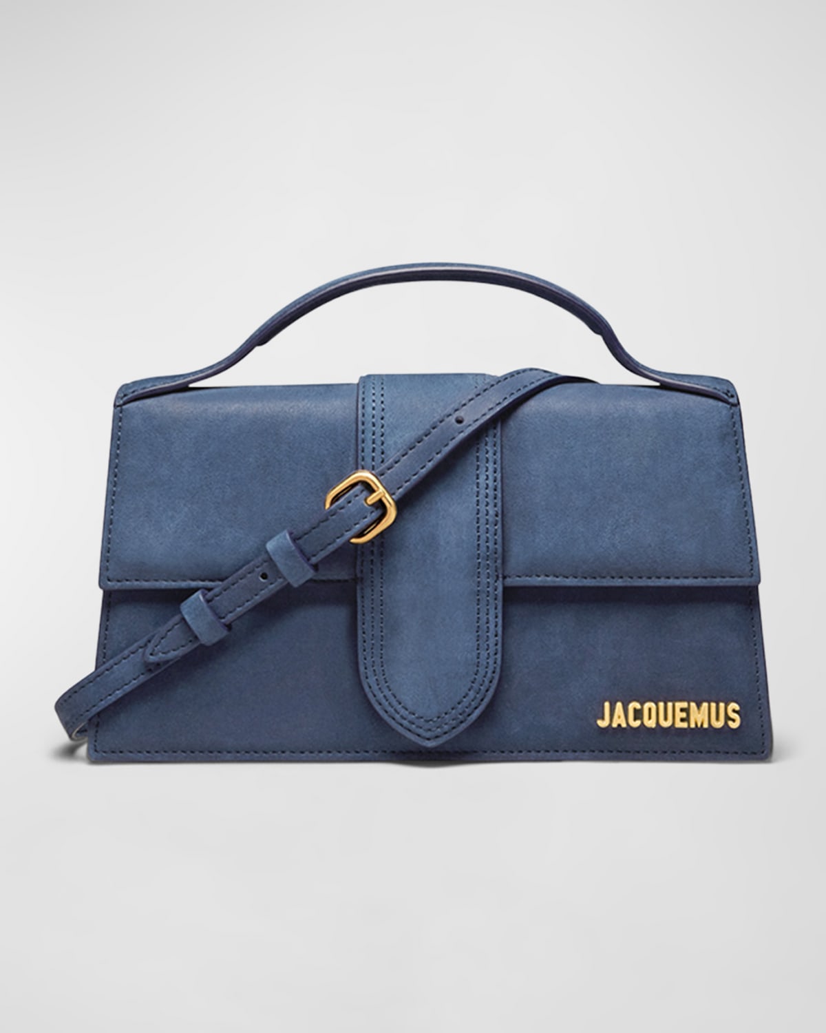 Jacquemus Le Grand Bambino Leather Crossbody Bag In Dark Beige