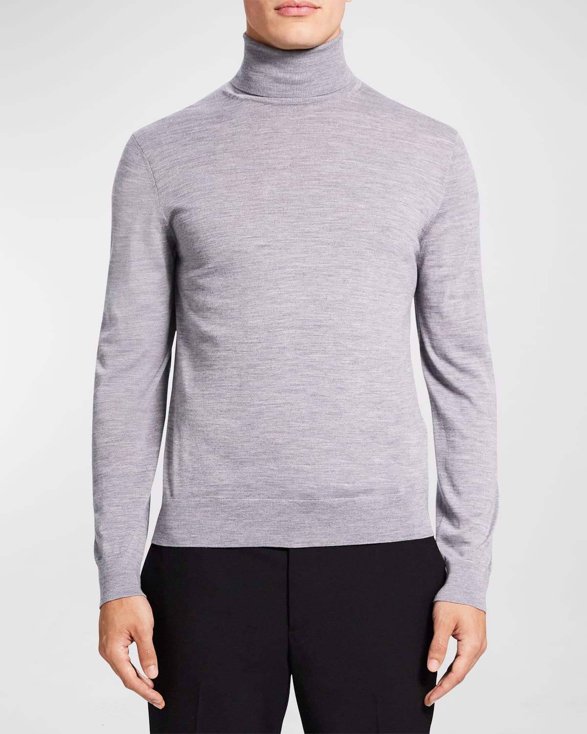 Theory Men's Wool Turtleneck Jumper In Black