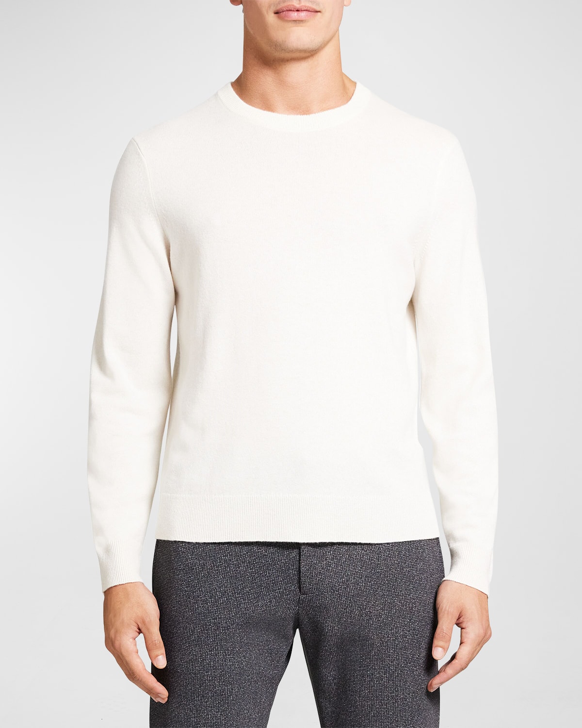 Theory Men's Hilles Cashmere Sweater In Stone White