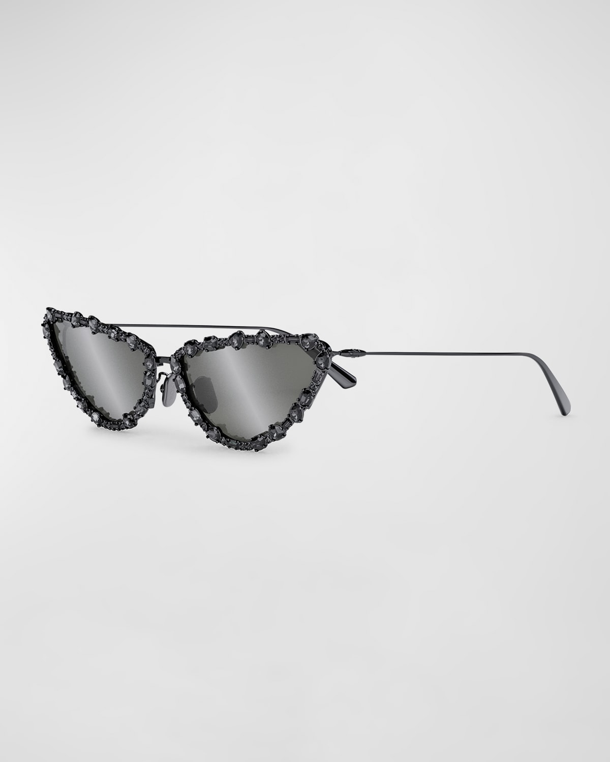 Dior Crystal & Metal Cat-Eye Sunglasses