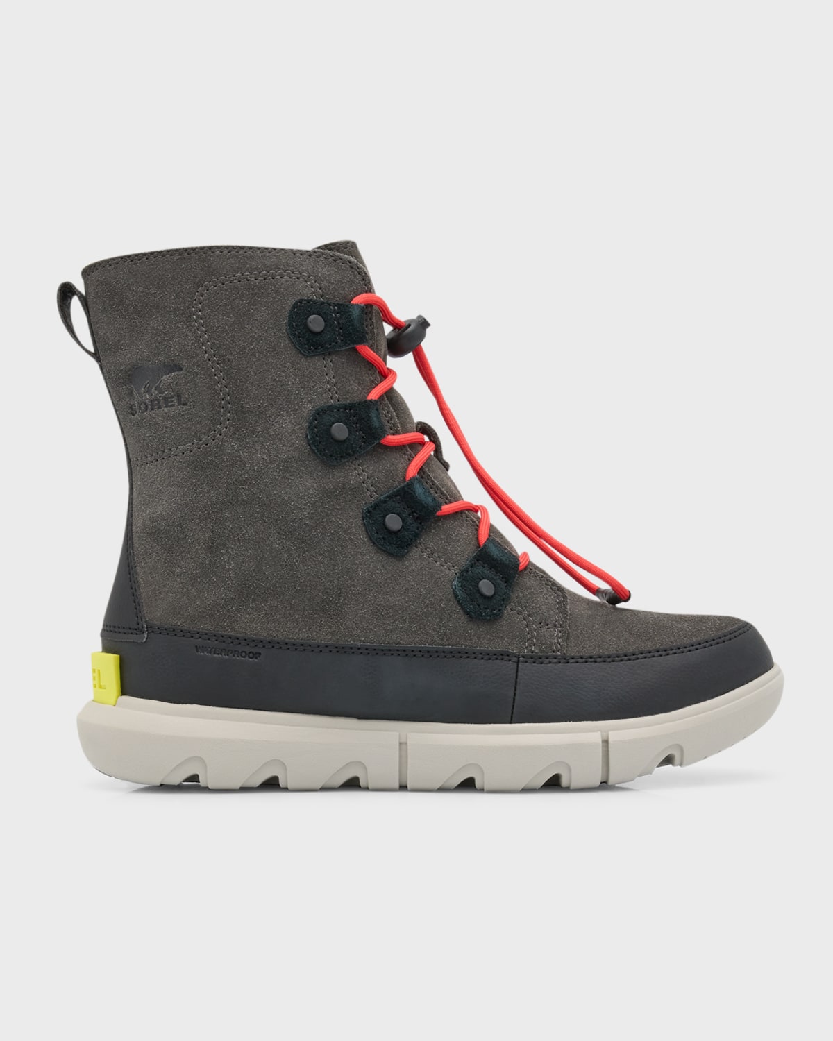 Shop Sorel Kid's Explorer Snow Boots, Kids In Black/gray