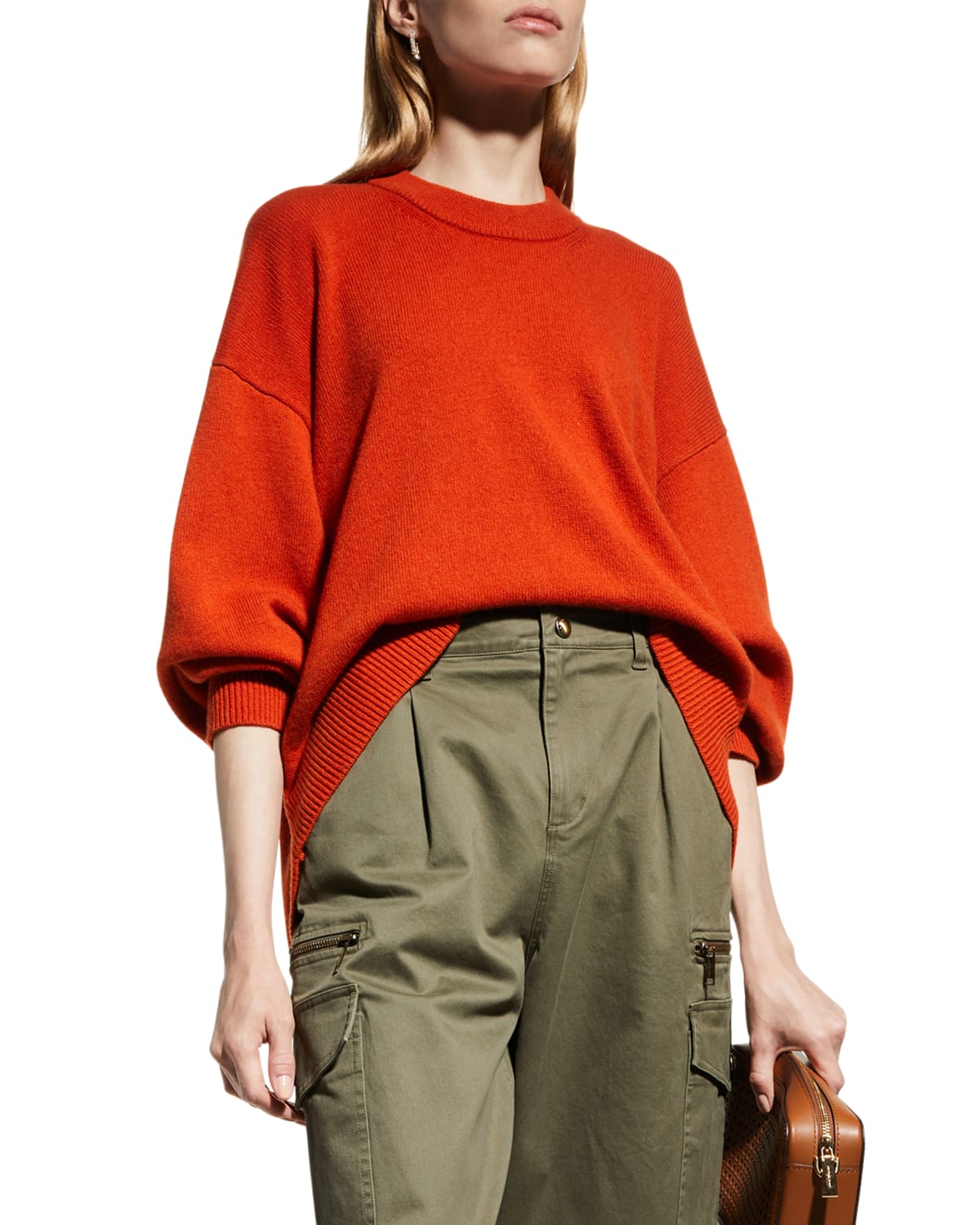 MICHAEL Michael Kors Wool-Cashmere High-Low Sweater