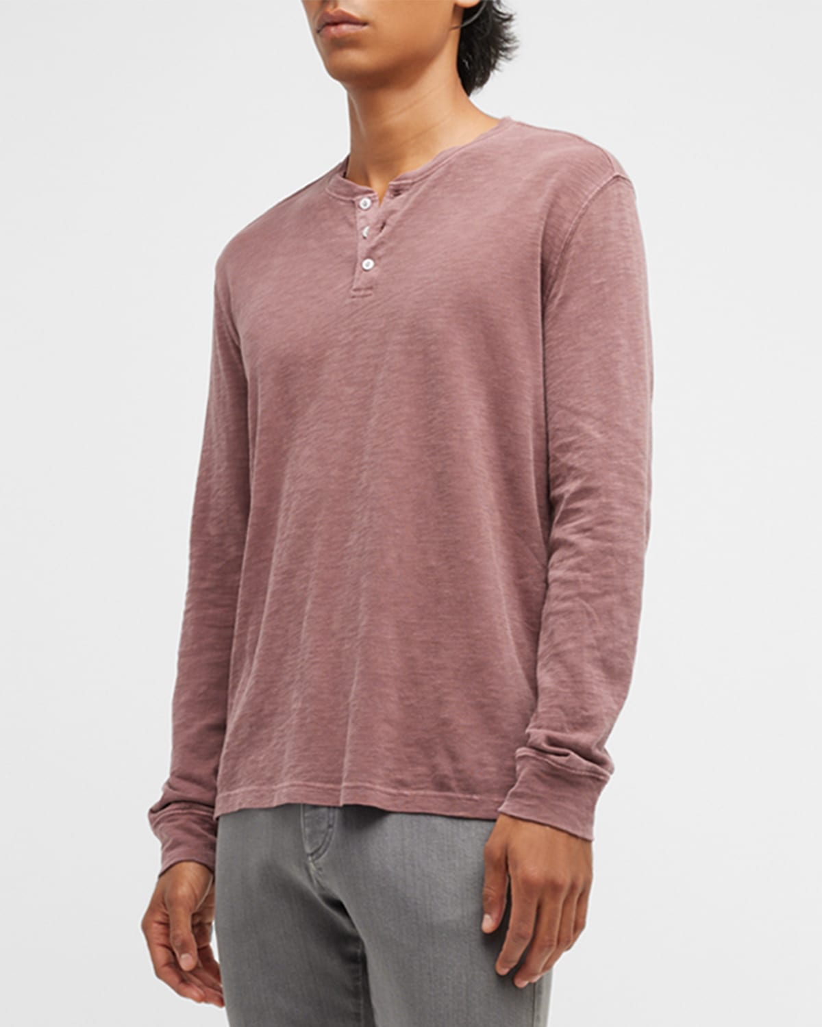 Shop Rails Men's Skhi Terry Henley Shirt In Brick