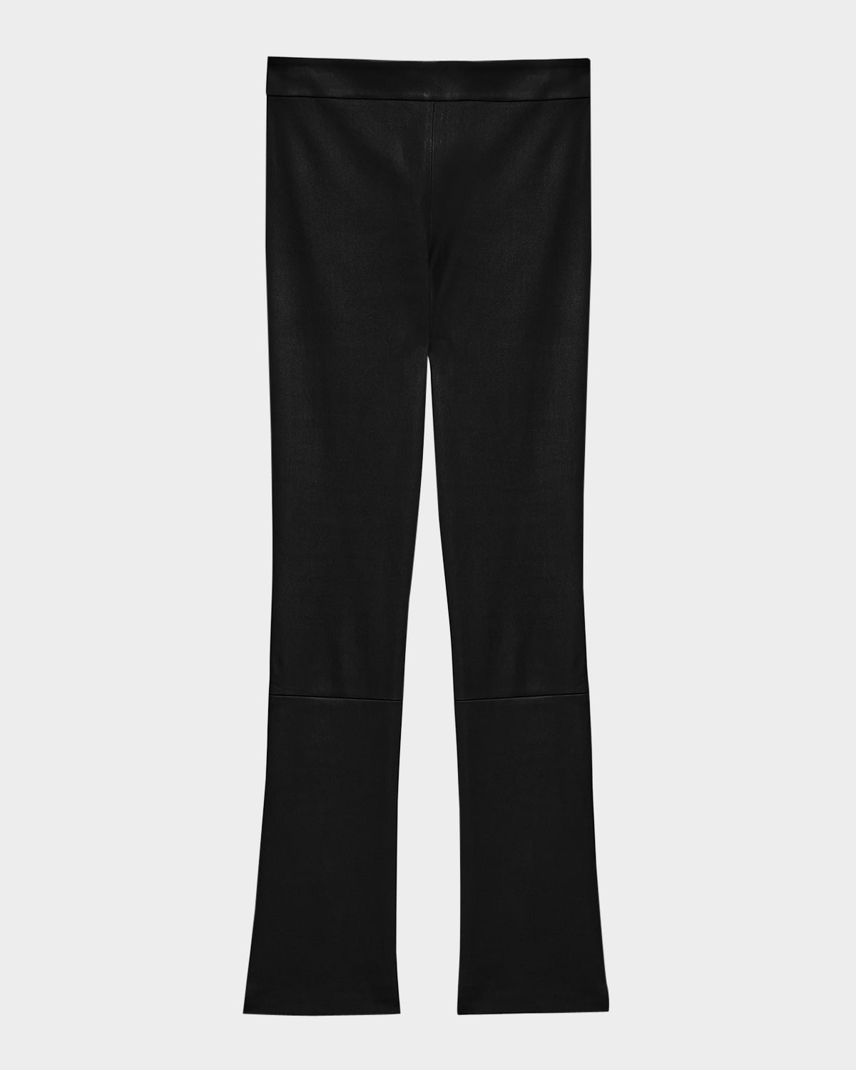 Theory Urban Slim Leather Flare Pants In Black