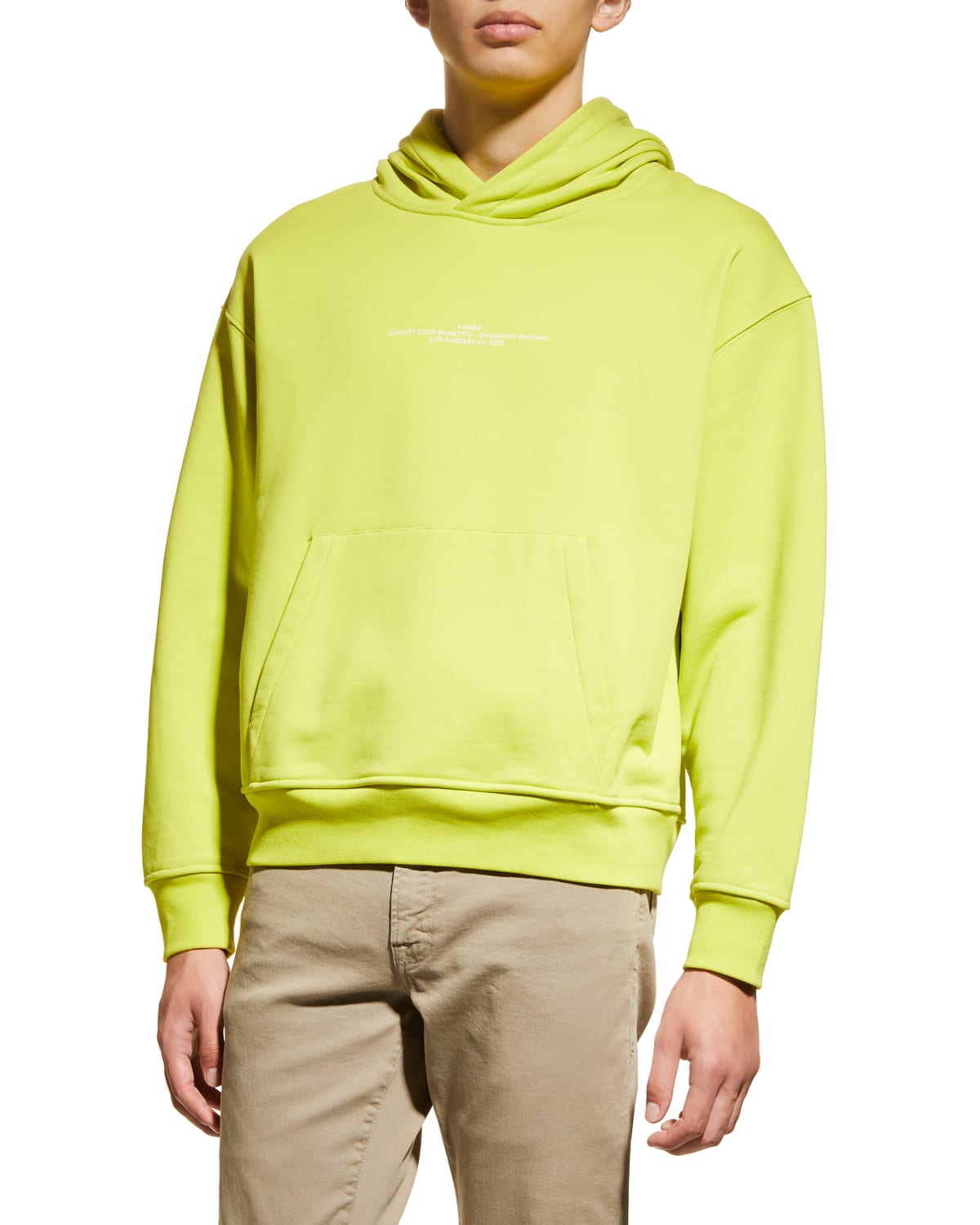 FRAME MEN'S SMALL-LOGO PULLOVER HOODIE