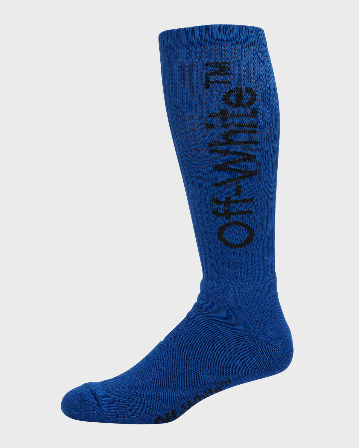 Shop Off-white Men's Arrow Mid-length Socks In Peacock Black