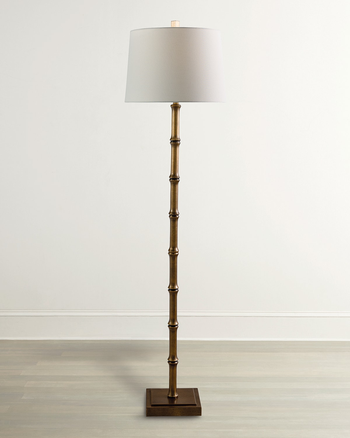 Shop Port 68 Lauderdale Brass Floor Lamp In Age Brass