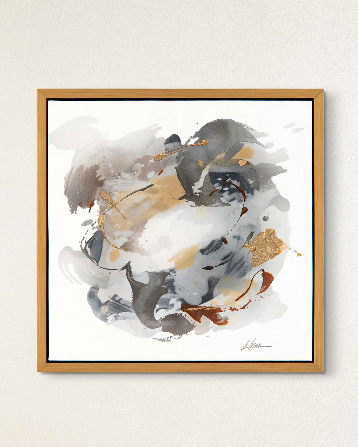 John-richard Collection Gold, Silver, & Grey Iii Giclee In Gold