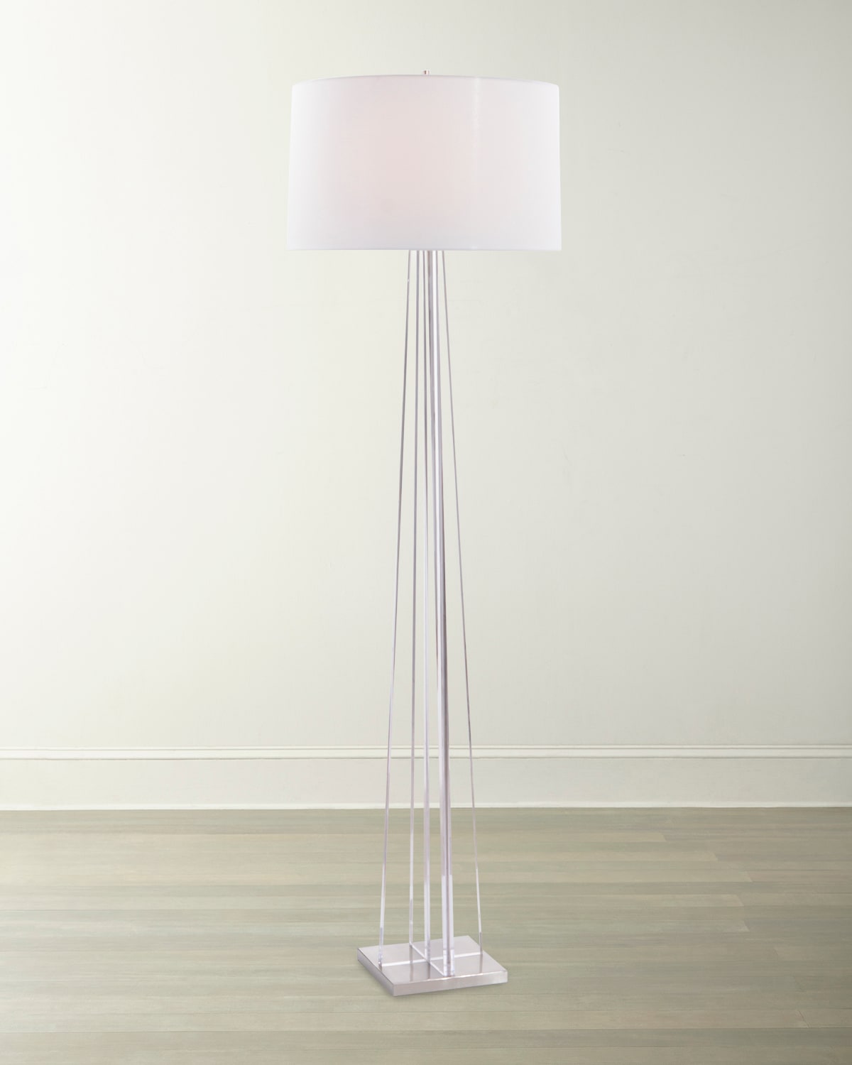 Shop John-richard Collection Acrylic Geometry Floor Lamp In Clear