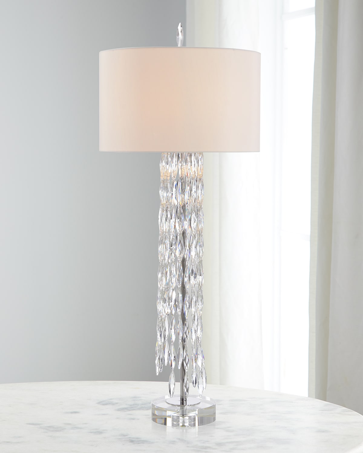 John-richard Collection Marquise Crystal Table Lamp In Clear