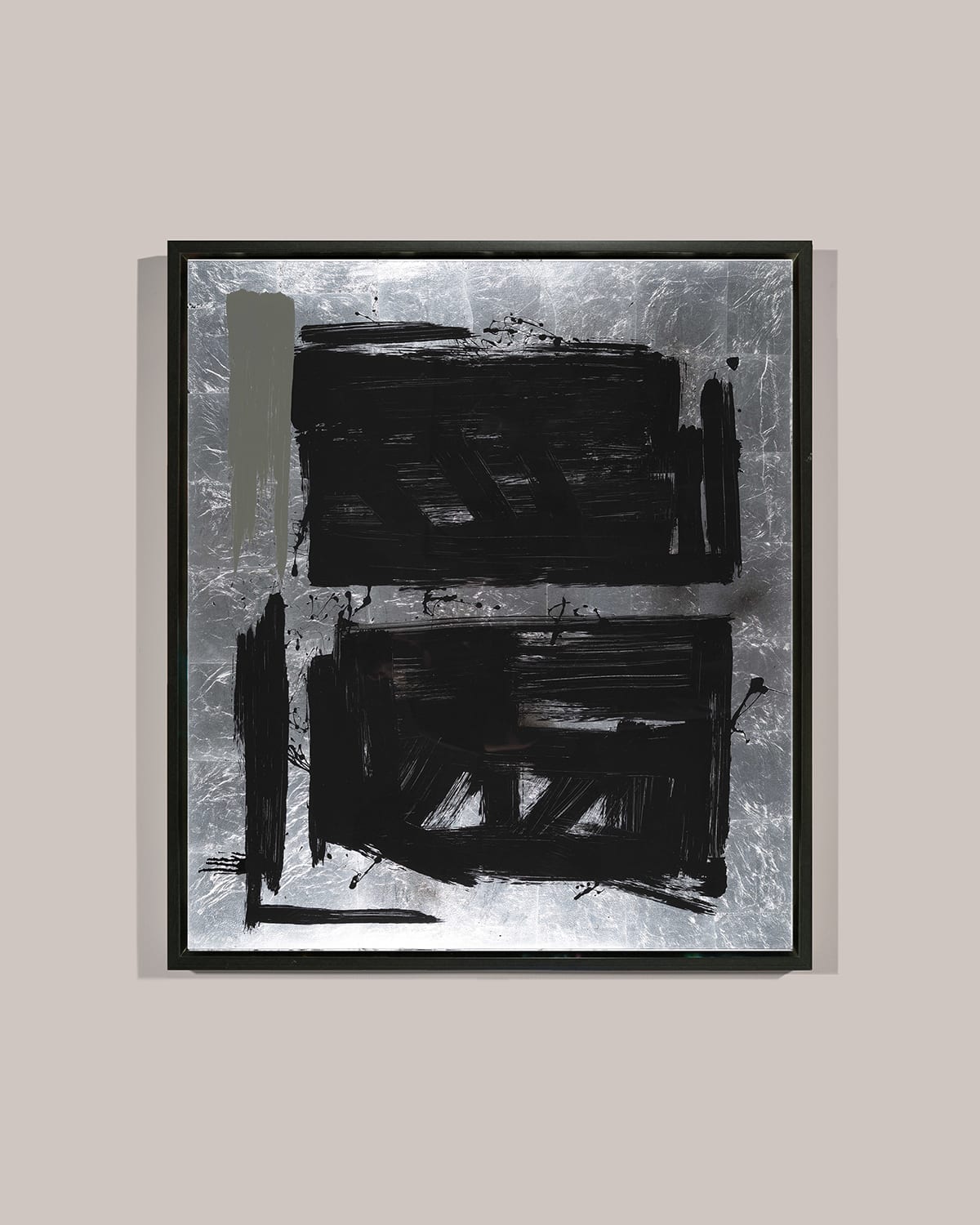 Shop Rfa Fine Art Black & Silver Abstract Giclee Wall Art