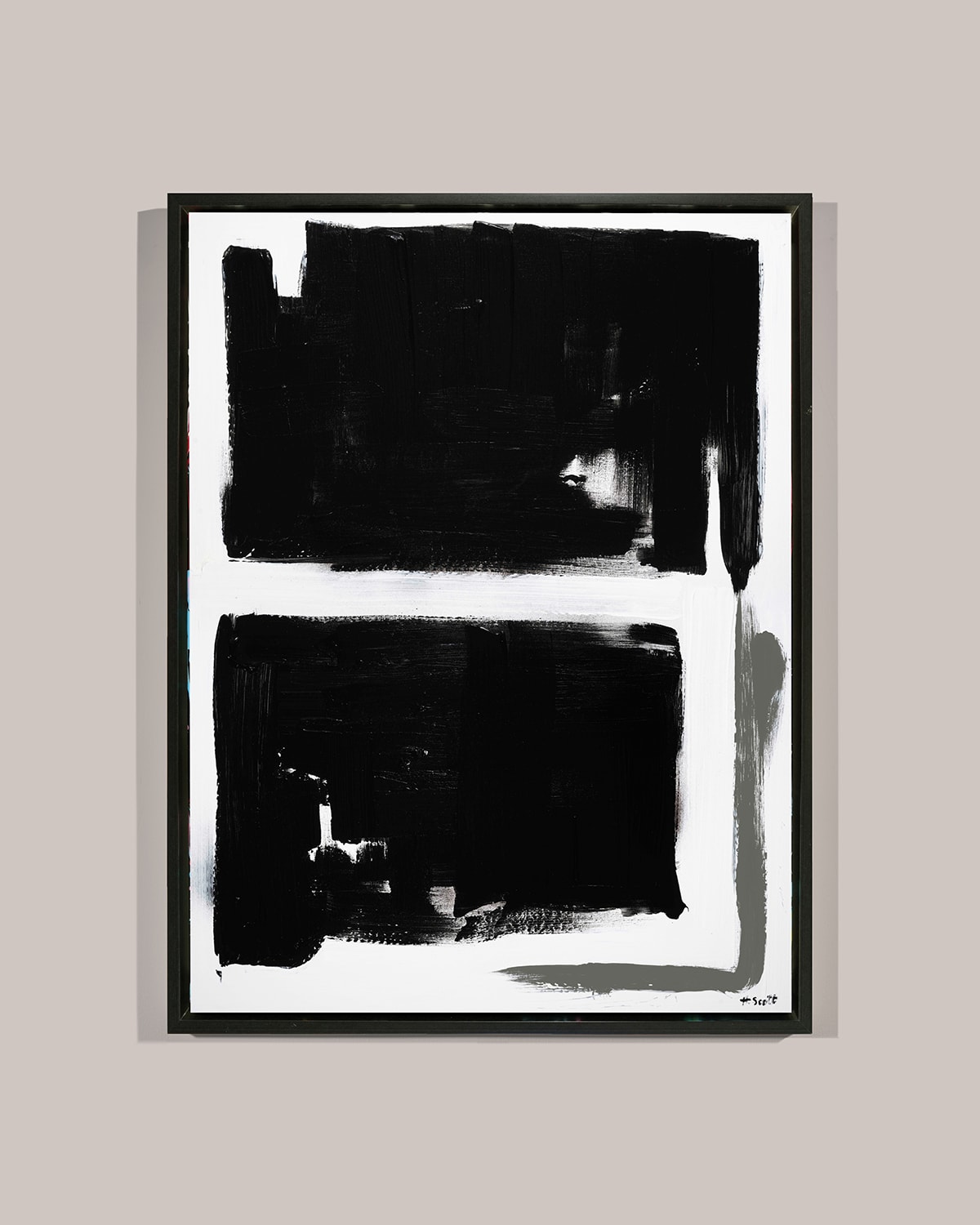 Rfa Fine Art Black & White Abstract Giclee Wall Art In Black