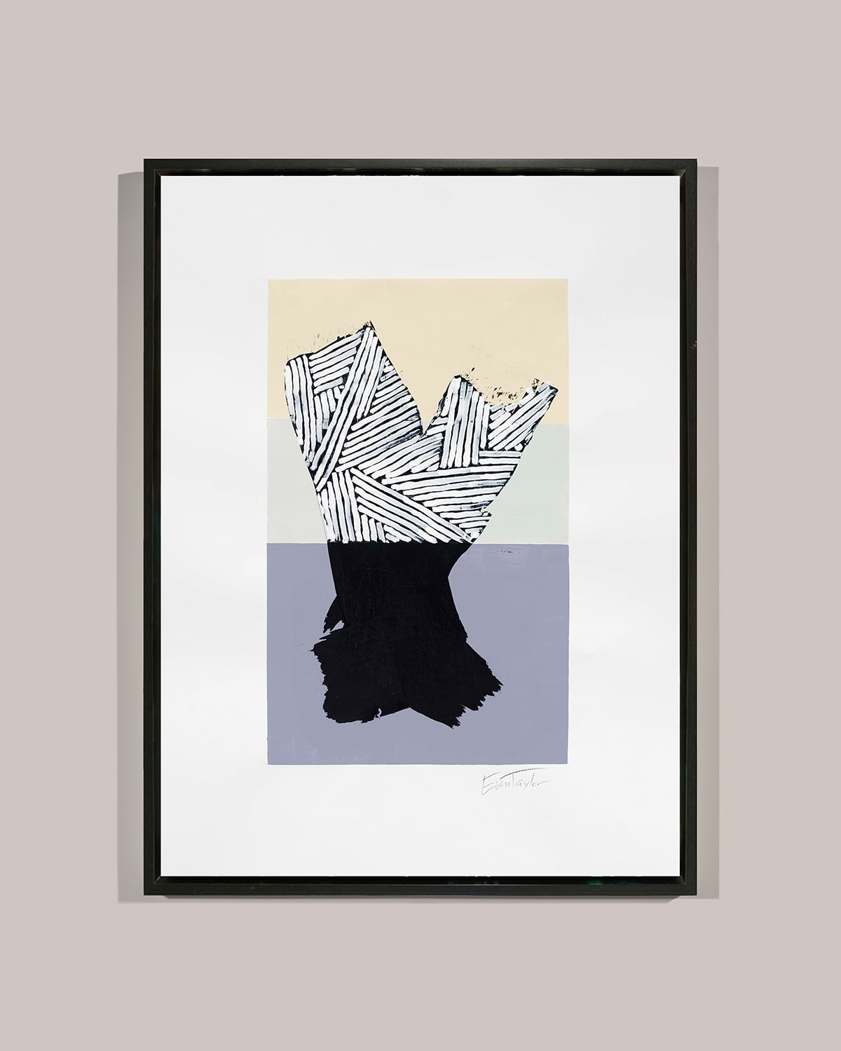 Shop Rfa Fine Art Abstract Pastel Giclee In Grey