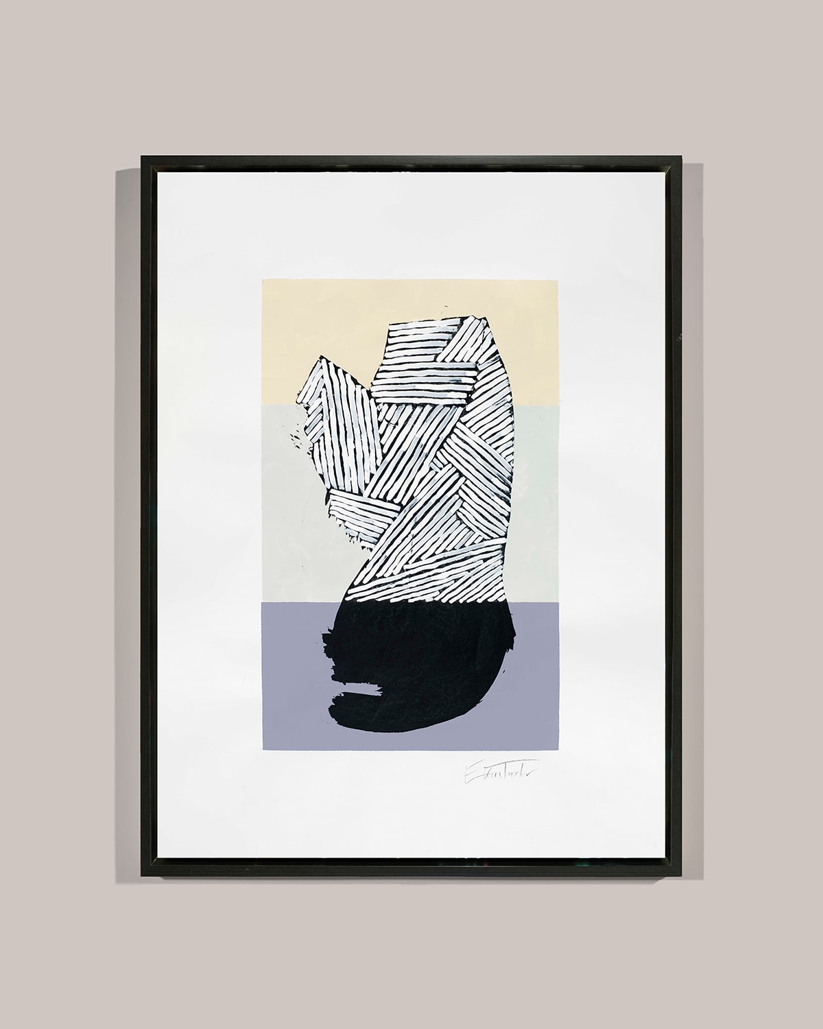RFA FINE ART ABSTRACT LINEAR PASTEL GICLEE 
