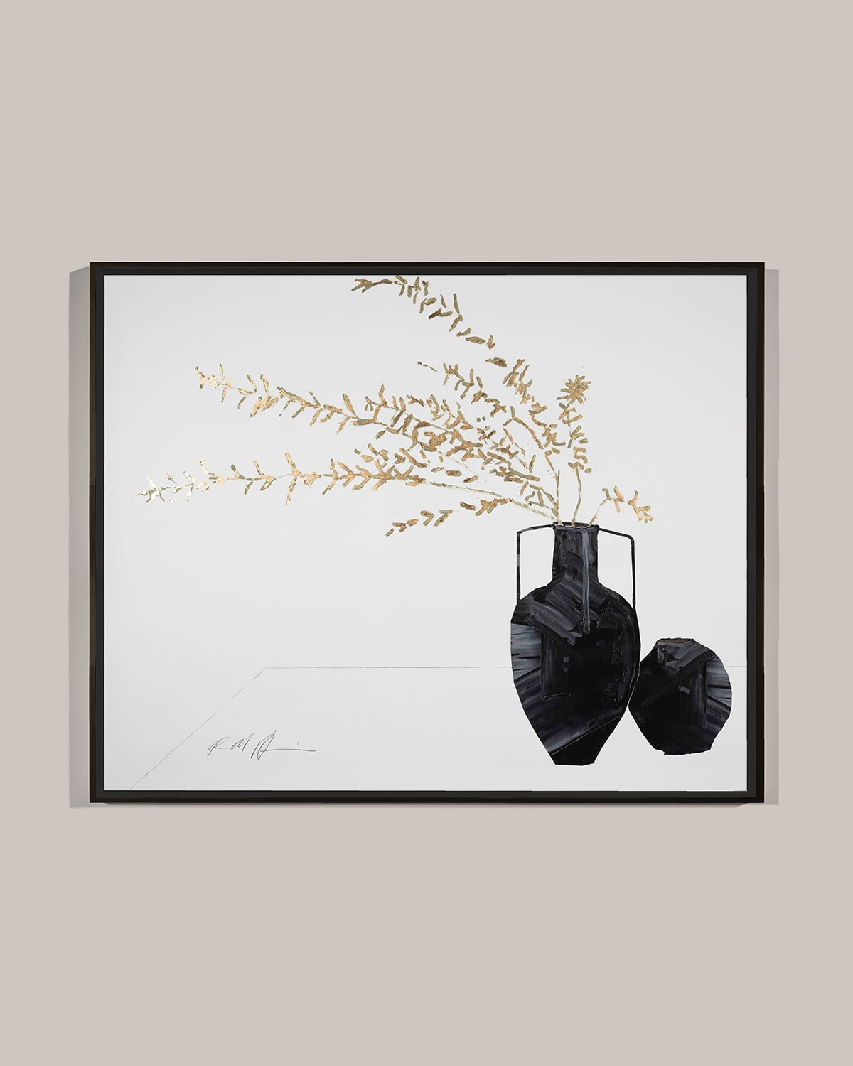 Shop Rfa Fine Art Two Vases By Robert Robinson In Black