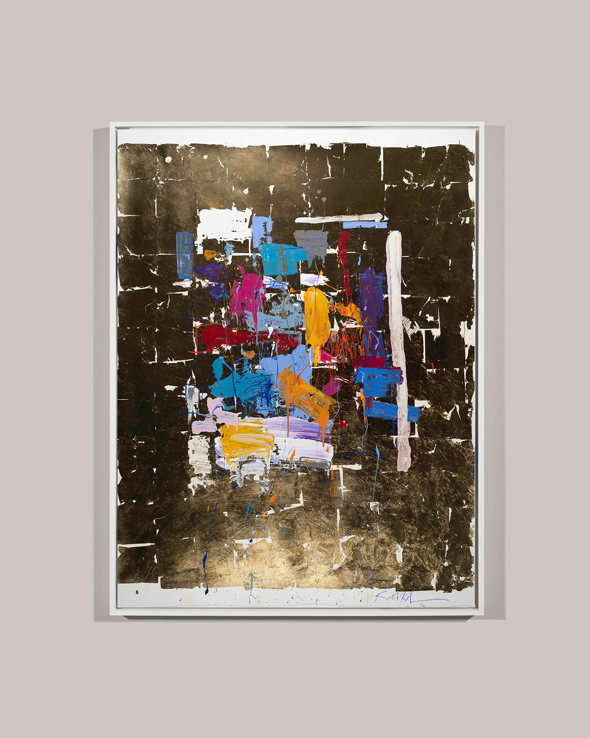 Rfa Fine Art Abstract On Gold Giclee By Robert Robinson In Gold
